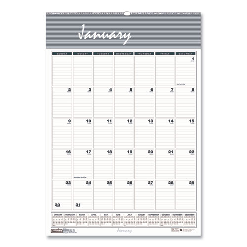 RECYCLED BAR HARBOR WIREBOUND MONTHLY WALL CALENDAR, 15.5 X 22, 2021