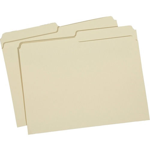 7530002815945 SKILCRAFT Manila File Folder, 1/2-Cut Tabs, Letter Size, 100/Box