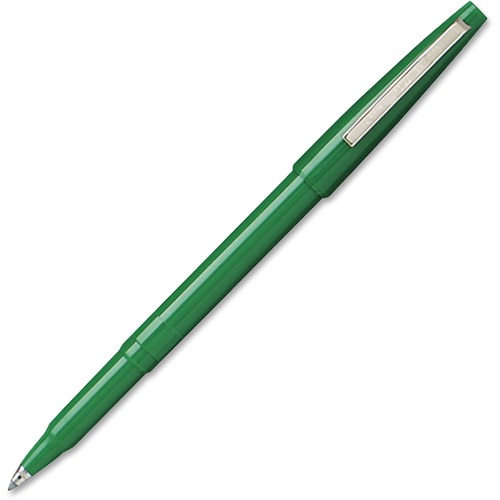 Rolling Writer Stick Roller Ball Pen, .8mm, Green Barrel/ink, Dozen