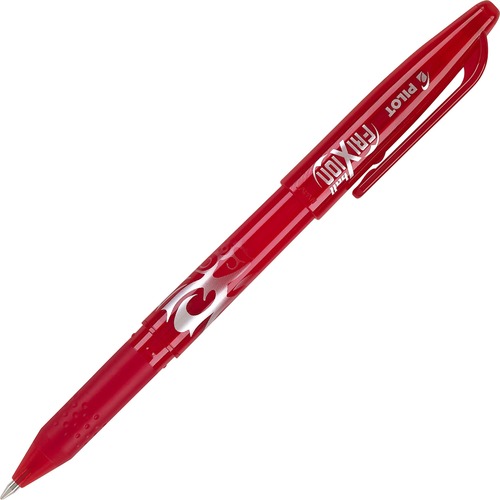 FRIXION BALL ERASABLE STICK GEL PEN, FINE 0.7MM, RED INK, RED BARREL