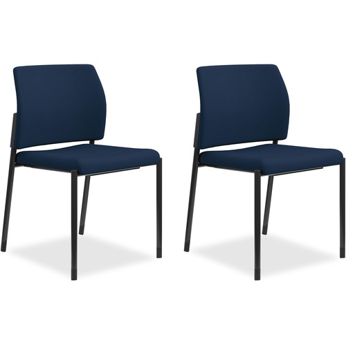 Accommodate Series Guest Chair, Armless, Navy, Fabric, 2 Per Carton