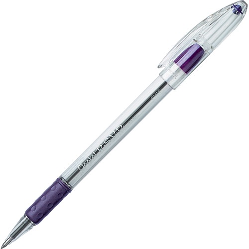 R.s.v.p. Stick Ballpoint Pen, .7mm, Trans Barrel, Violet Ink, Dozen