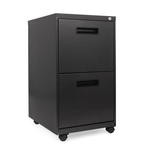 Two-Drawer Metal Pedestal File, 14 7/8w X 19-1/8d X 27-3/4h, Charcoal