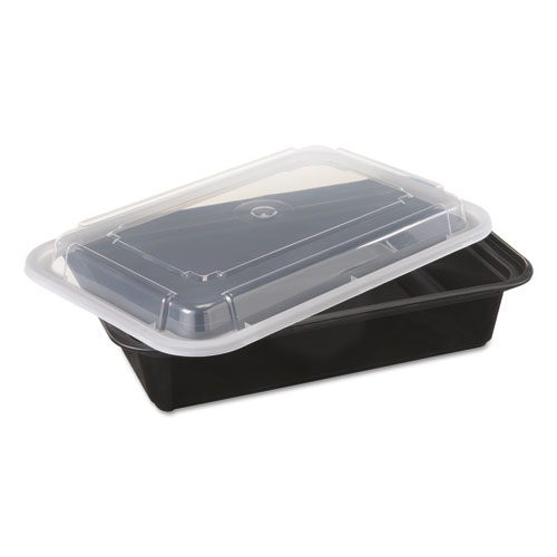 Versatainers, Black/clear, 38oz, 6w X 8 1/2d X 2h, 150/carton