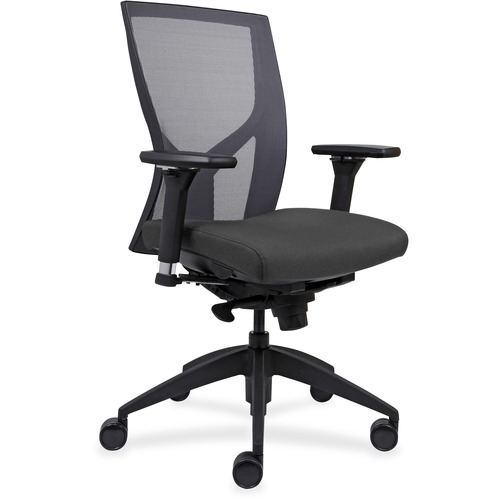 High-back Chair,Mesh Back,6-way Arms,26-1/4"x25"x47",GY/BK