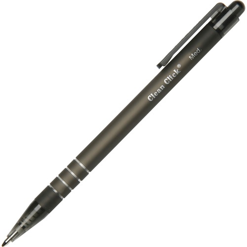 7520014220314 SKILCRAFT CLEAN CLICK RETRACTABLE BALLPOINT PEN, 1MM, BLACK INK/BARREL, DOZEN