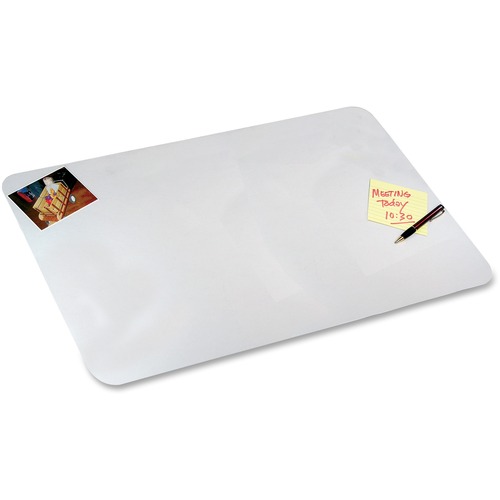 CLEAR DESK PAD WITH ANTIMICROBIAL PROTECTION, 20 X 36, CLEAR POLYURETHANE