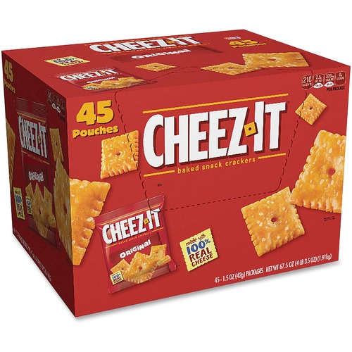 Keebler Co.  Cheez-It Snack Crackers, 1.5oz. Bags, 45/CT, Original