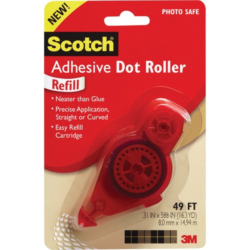 Adhesive Dot Refill, .3 In X 49ft