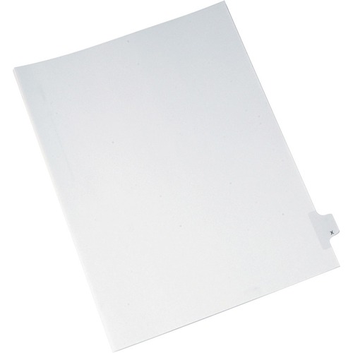 Allstate-Style Legal Exhibit Side Tab Divider, Title: X, Letter, White, 25/pack