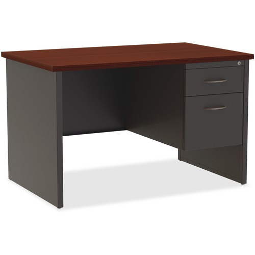 Right Pedestal Desk, 30"x48", CH/MH