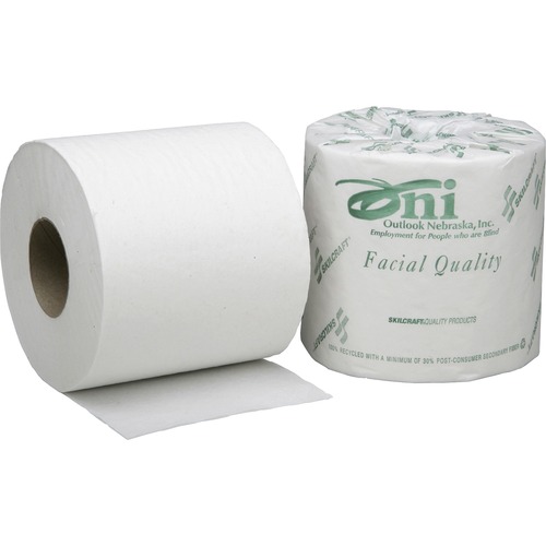 8540015547678, SKILCRAFT, TOILET TISSUE, SEPTIC SAFE, 2-PLY, WHITE, 550 SHEETS/ROLL, 40 ROLLS/BOX