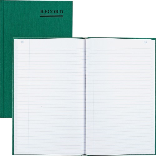 Emerald Series Account Book, Green Cover, 500 Pages, 12 1/4 X 7 1/4