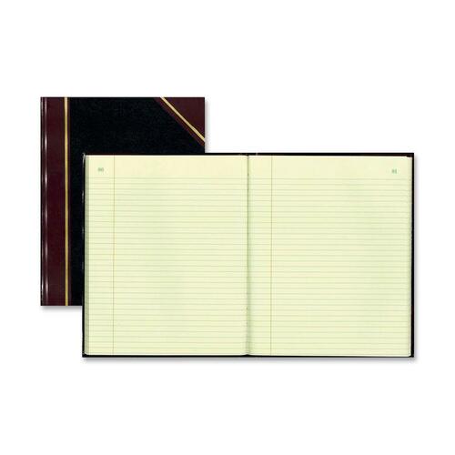 Texthide Record Book, Black/burgundy, 150 Green Pages, 10 3/8 X 8 3/8
