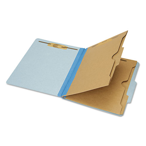 7530016006984, Classification Pocket Folder, 6-Section, Letter, Lt Blue,10/box