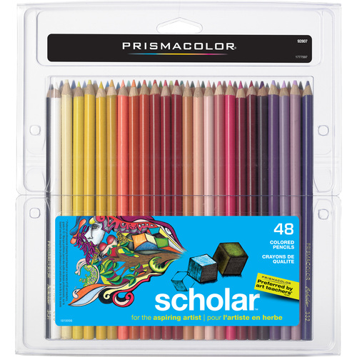 Scholar Colored Pencil Set, Hb, 48 Assorted Colors/set