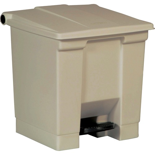 Rubbermaid Commercial Products  Step On Container,8 Gallon,16-1/4"x15-3/4"x17-1/8",Beige