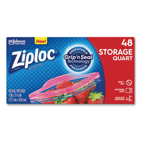 BAG,ZIPLOC,QUART,48/BX