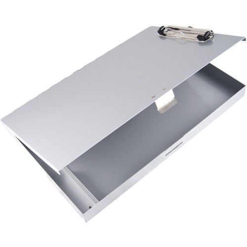 Tuffwriter Recycled Aluminum Storage Clipboard, 1/2" Clip, 8 1/2 X 12, Gray