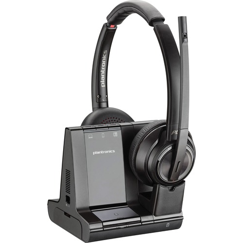 Headset System, Stereo, 7-3/10"Wx8-1/2"Lx8-3/10"H, Black