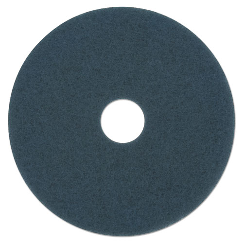 SCRUBBING FLOOR PADS, 16" DIAMETER, BLUE, 5/CARTON