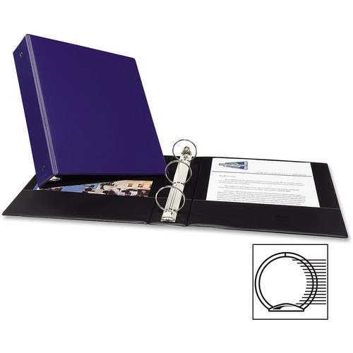 ECONOMY NON-VIEW BINDER WITH ROUND RINGS, 3 RINGS, 2" CAPACITY, 11 X 8.5, BLUE