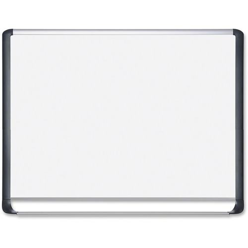 Porcelain Magnetic Dry Erase Board, 29.5 X 48, White/silver