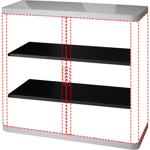 Storage Cabinet, 2 Adj Shelves, 43-1/3"x16-1/3"x41", Gray