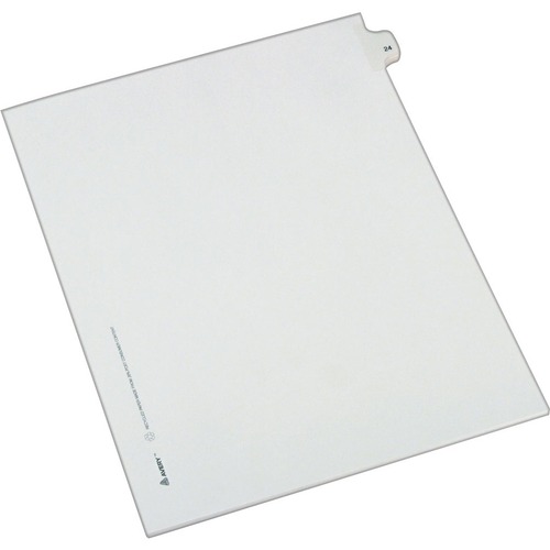 Allstate-Style Legal Exhibit Side Tab Divider, Title: 24, Letter, White, 25/pack