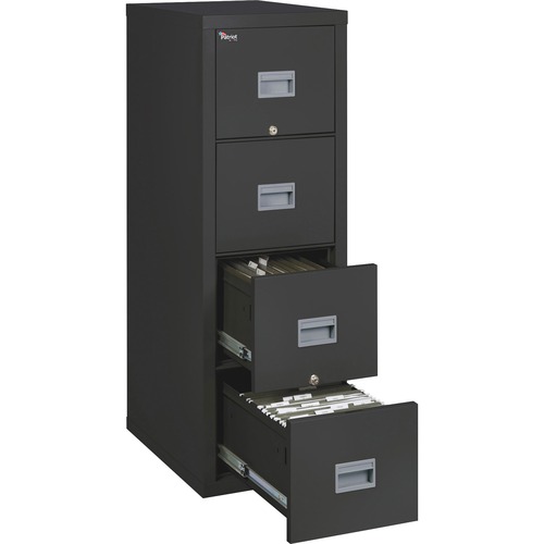 PATRIOT INSULATED FOUR-DRAWER FIRE FILE, 17 3/4W X 25D X 52 3/4H, BLACK