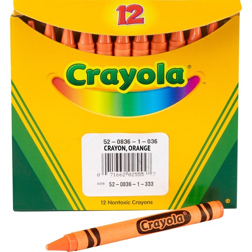Bulk Crayons, 12/PK, Orange