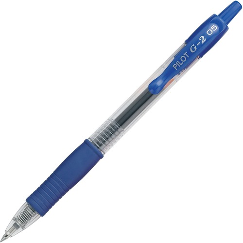 Gel Pen, Retractable, Refillable, Extra Fine Point, Blue