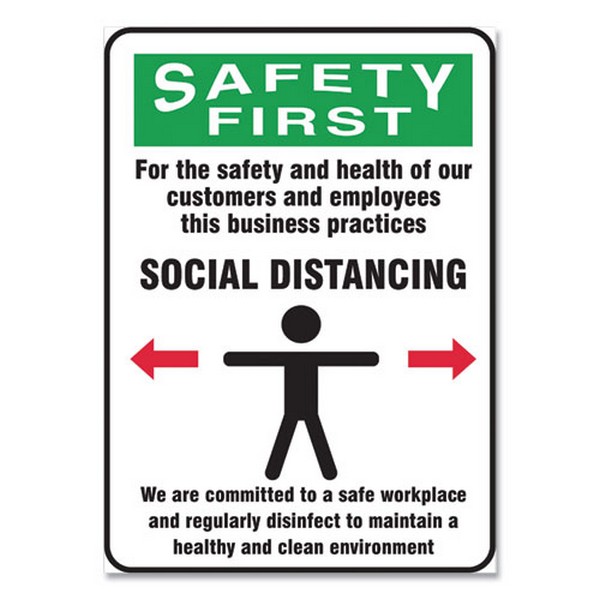 SIGN,SOCIAL DISTANCE 14X1