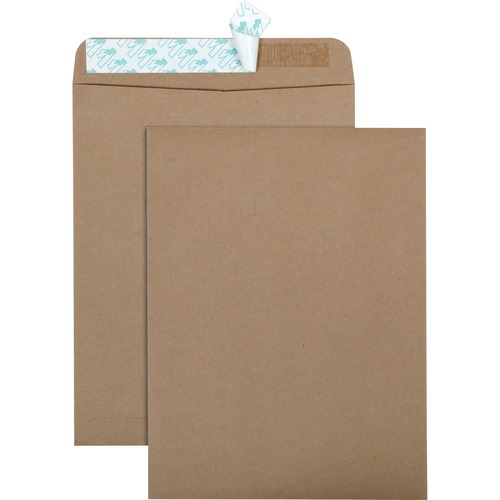 100(percent) Recycled Brown Kraft Redi Strip Envelope, 9 X 12, Brown Kraft, 100/box