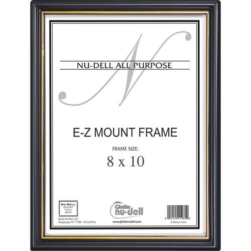Document Frame, Vert/Horz, 8"x10", Black/Gold Trim