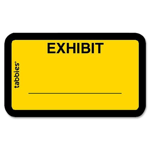 Legal Exhibit Labels, "Exhibit",1-5/8"x1",252/PK,Yellow