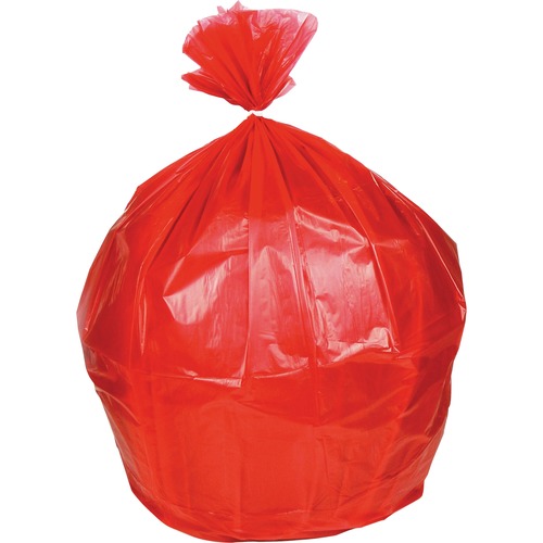 Biohazard Can Liners, .8mil, 30"x36", 250BG/BX, Red