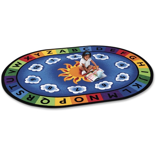 Sunny Day Learn and Play Rug, Oval, 4'5"x5'10"