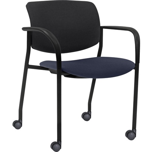 Stacking Chairs,Dark BE Fabric Seat,25-1/2"x25"x33"H,2/CT,BK
