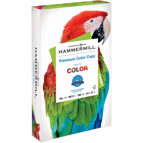 PREMIUM COLOR COPY PRINT PAPER, 100 BRIGHT, 28LB, 8.5 X 14, PHOTO WHITE, 500/REAM