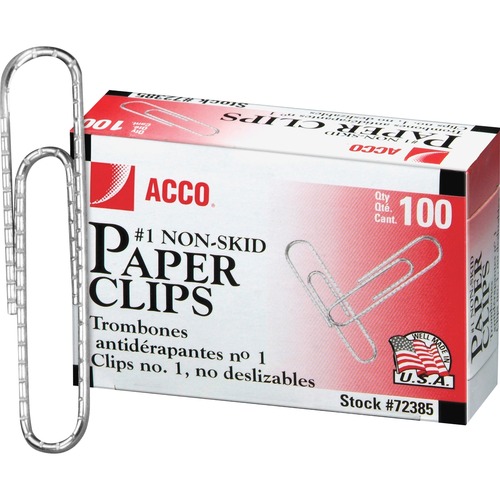PAPER CLIPS, SMALL (NO. 1), SILVER, 1000/PACK