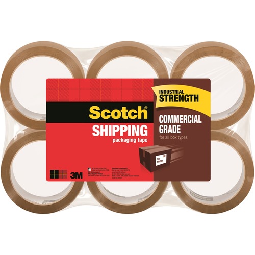 Packaging Tape, Refill, 1.88"x54.6Yds, 6/PK, Tan