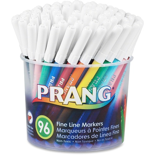 Prang Markers, Fine Point, 12 Assorted Colors, 96/set