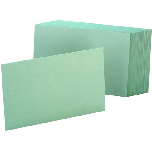 Oxford  Index Card, Blank, 4"x6", 100/PK, Green