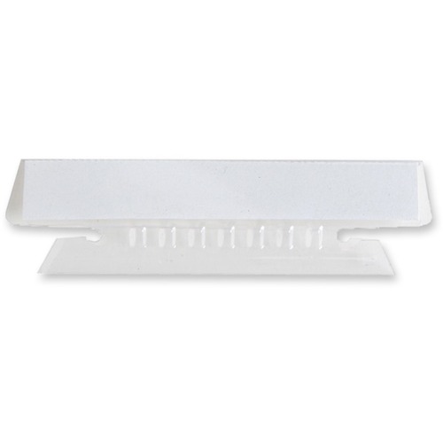 Business Source  Tabs, Plastic, w/Inserts, 1/3 Cut, 3-1/2"W, 25/PK, Clear