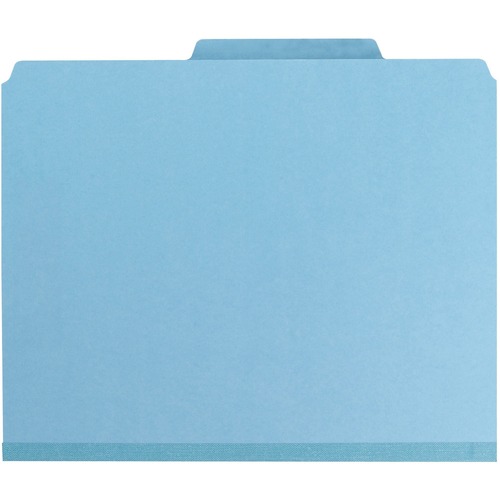 Pressboard Classification Folders, Letter, Six-Section, Blue, 10/box