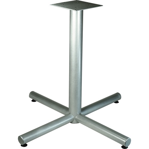 Cafe Table Base, X-Leg, 36"x36"x30", Metallic Silver