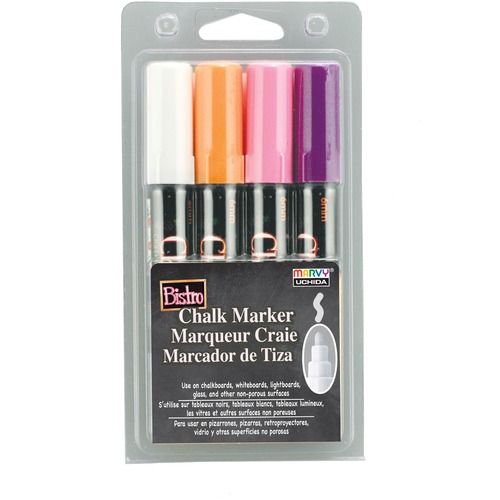 Bistro Chalk Marker, Erasable, Fluorescent WE, OE, VT, PK