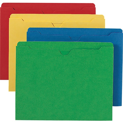 Colored File Jackets W/reinforced 2-Ply Tab, Letter, Assorted, 100/box