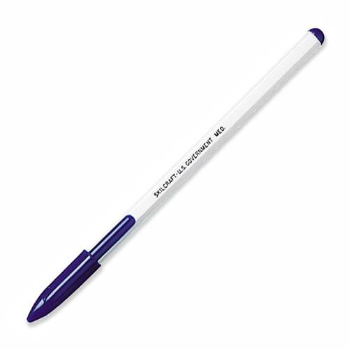 7520010589977, BALLPOINT STICK PEN, BLUE INK, MEDIUM, DOZEN